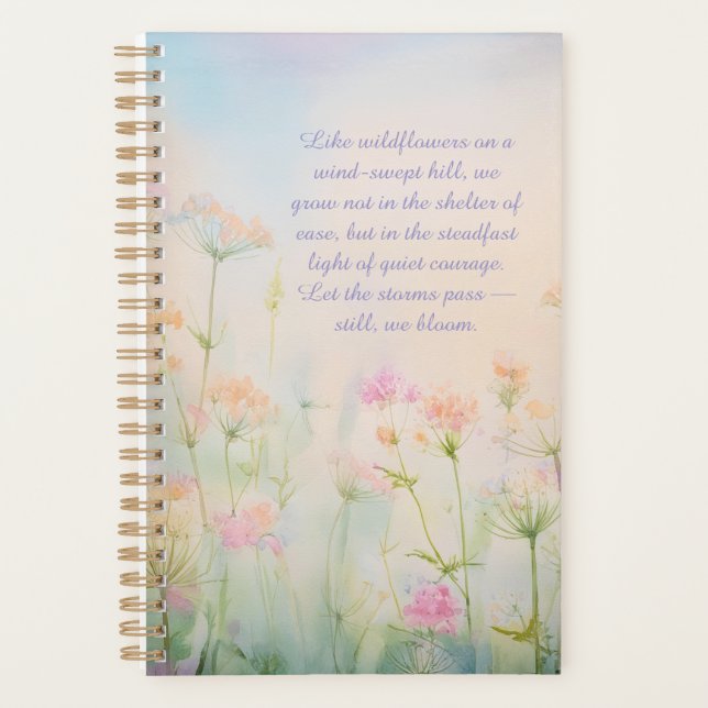 Agenda Wildflower Meadow Botanical Floral Planner (Anverso)