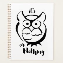 Wildly Punny — Búho o Nada Arte Minimalista de Búh