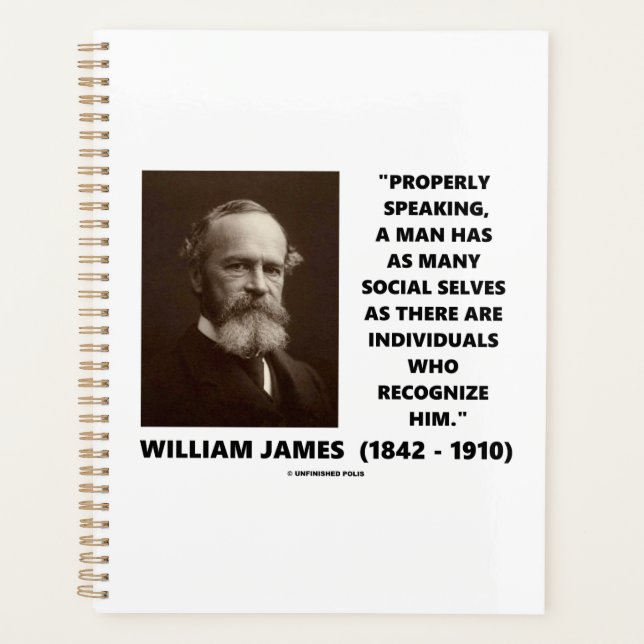 Agenda William James Many Social Selves Quote (Anverso)