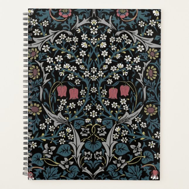 Agenda William Morris Blackthorn Floral Art Nouveau (Anverso)