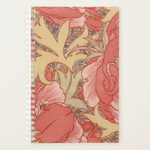 Agenda William Morris Poppies Patrón de Art Nouveau flora