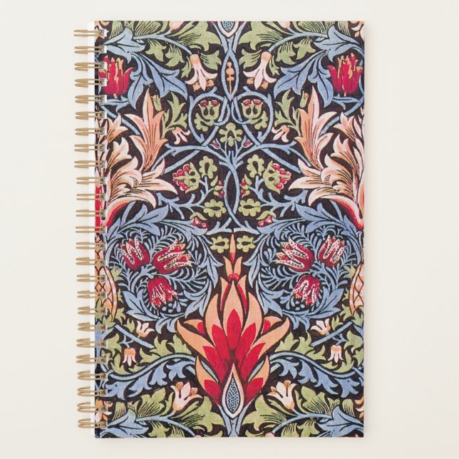 Agenda William Morris Snakeshead Art Nouveau floral (Anverso)