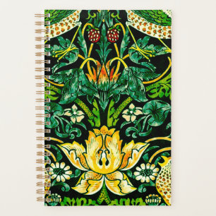 Agenda William Morris Strawberry Thief Green Y Naranja