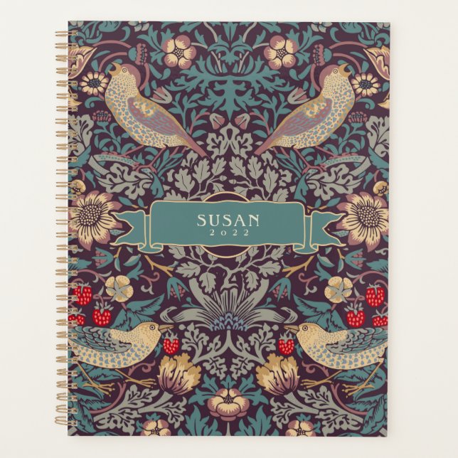 Agenda William Morris Strawberry Thief Planner (Anverso)