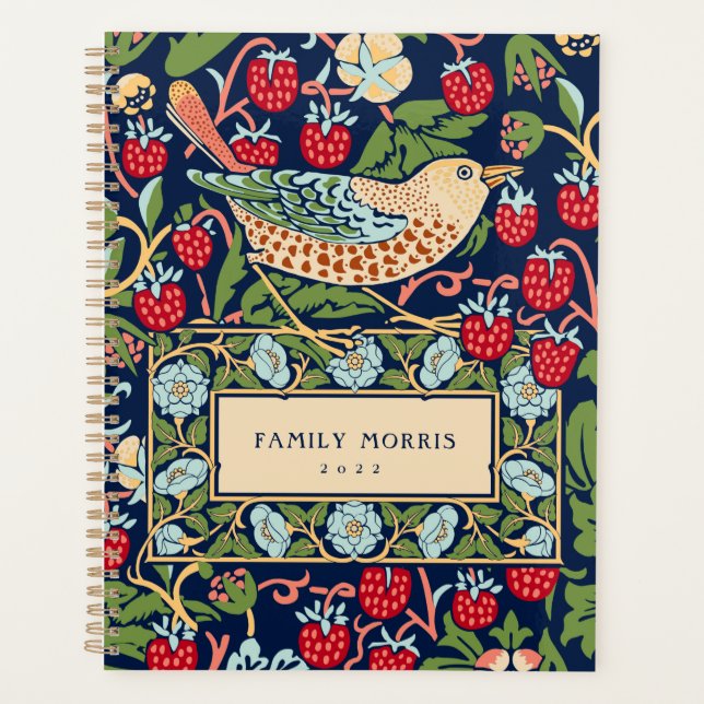 Agenda William Morris Strawberry Thief Planner (Anverso)
