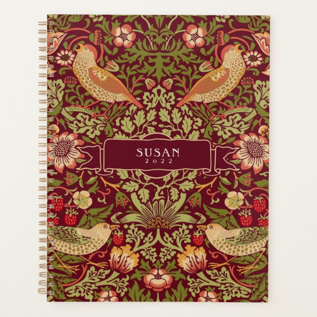 Agenda William Morris Strawberry Thief Planner (Anverso)