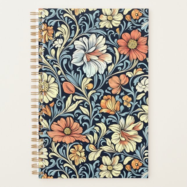 Agenda William Morris style floral acanthus pattern (Anverso)