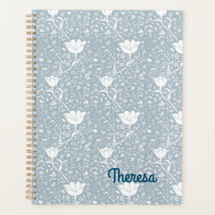 Agenda William Morris Tulips en el patrón blanco
