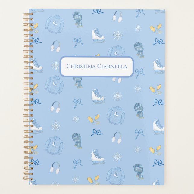 Agenda Winter personalizado Wonderland Figura Skate Blue (Anverso)