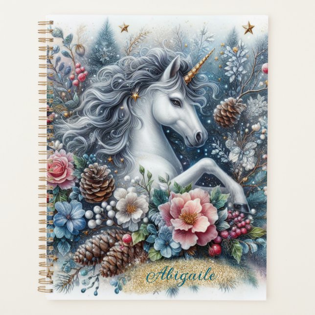 Agenda Winter Unicorn Magical Scenner 6 Planner (Anverso)