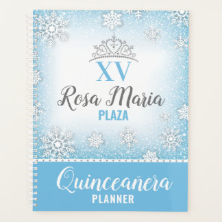 Agenda Winter Wonderland Purpurina Quinceañera Planner
