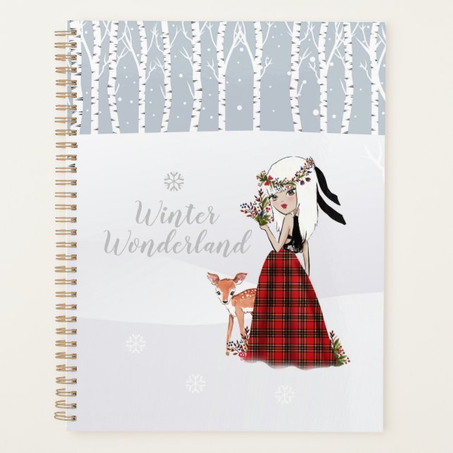 Agenda Winter Wonderland Spiral Planner (Anverso)