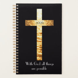 Agenda With GOD Golden Cross 2026 Planner