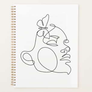 Agenda Woman Face Line Art