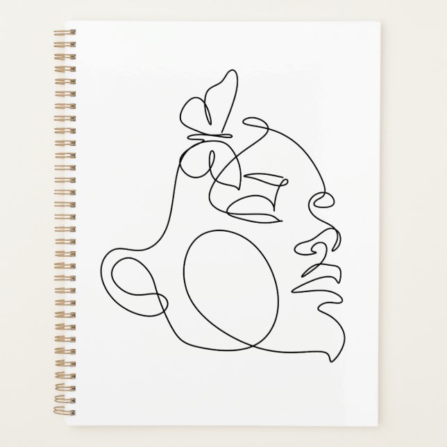 Agenda Woman Face Line Art (Anverso)