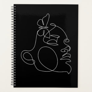 Agenda Woman Face Line Art