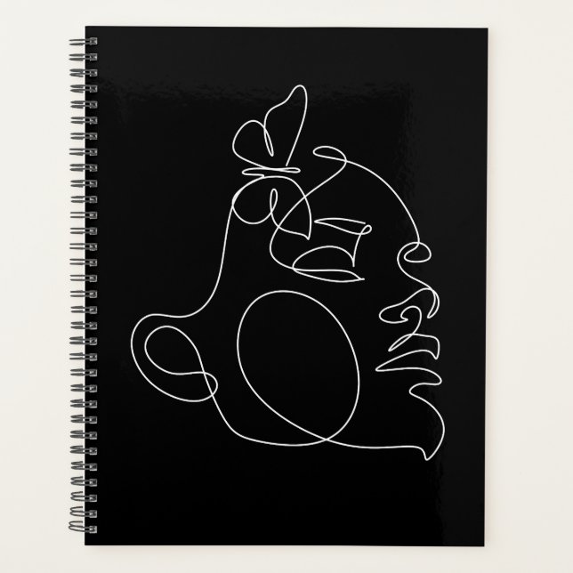 Agenda Woman Face Line Art (Anverso)