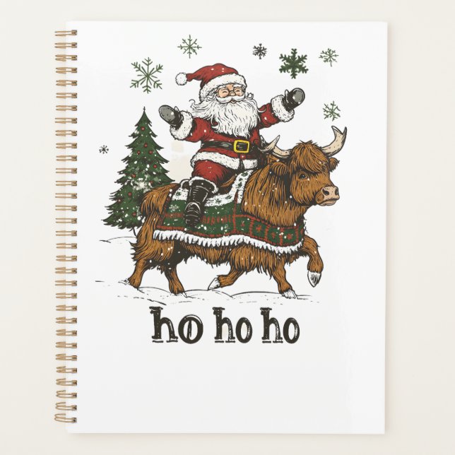 Agenda Womens Xmas Tree Lighting Santa Riding Highland Co (Anverso)