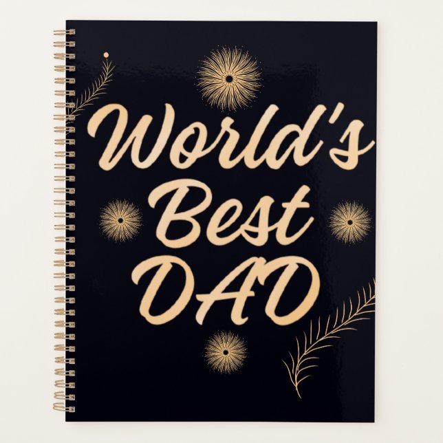 Agenda World's Best Dad  Simple Typography Fathers (Anverso)