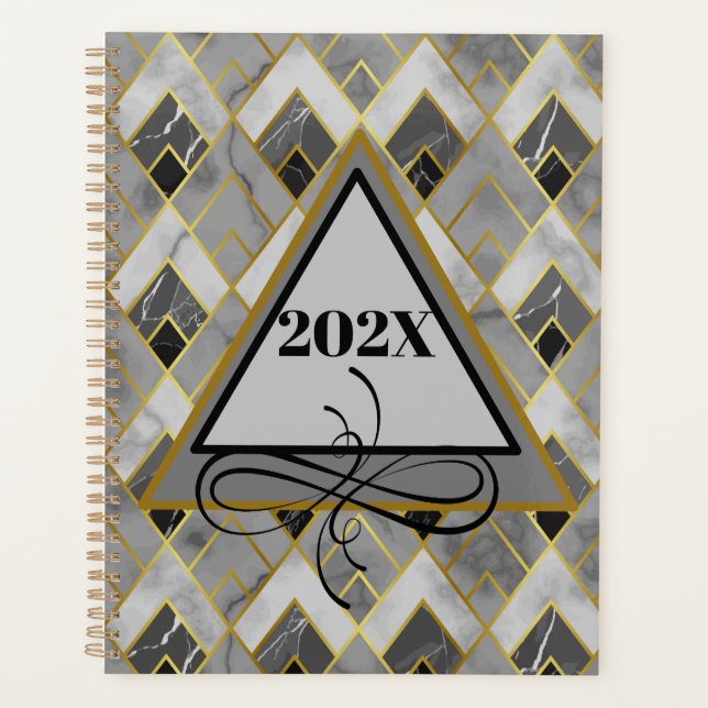 Agenda Yearly Modern Marble  Date Planner (Anverso)