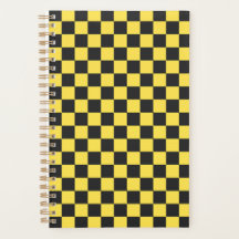 Yellow and black checkerboard pattern