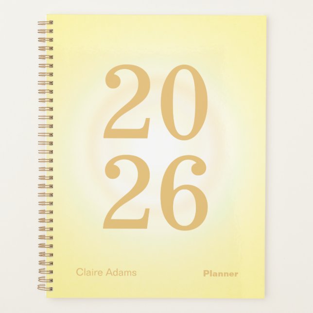 Agenda Yellow Aura Big Year Planner (Anverso)