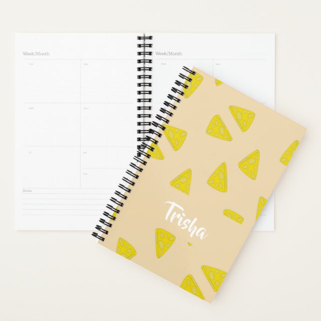 Agenda Yellow cheese shapes on pink (Demostración)