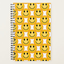 Agenda Yellow Happy Face Emoji Notebook Planner