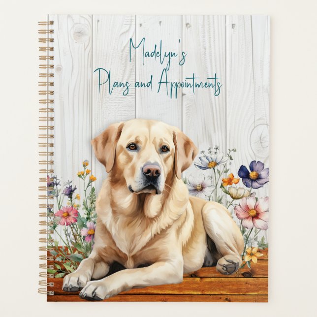 Agenda Yellow Lab Wildflowers (Anverso)