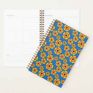 Agenda Yellow Orange Flowers Pattern