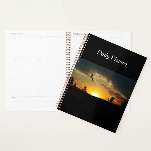 Agenda Yellow Sunset Grassy Meadow Daily Planner (Demostración)