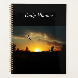 Agenda Yellow Sunset Grassy Meadow Daily Planner