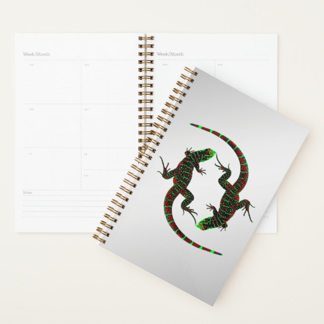 Agenda Yin Yang Lizards Silver (Demostración)