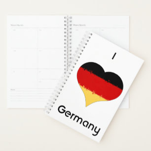 Agenda Yo corazón Alemania Bandera Alemana