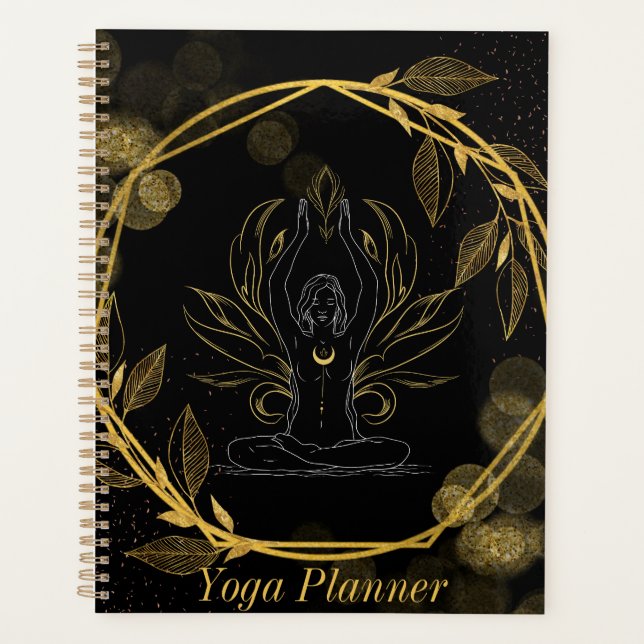 Agenda Yoga negro y oro (Anverso)