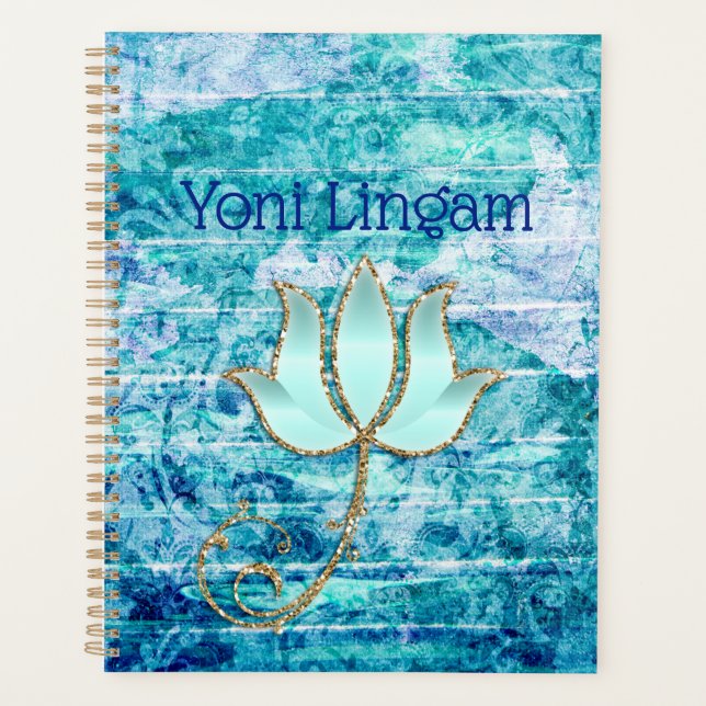 Agenda Yoni Lingam Lotus Flower Planner (Anverso)