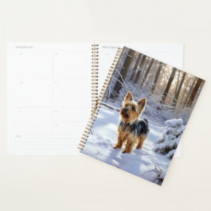 Agenda Yorkshire Terrier Deja que nieve Navidad