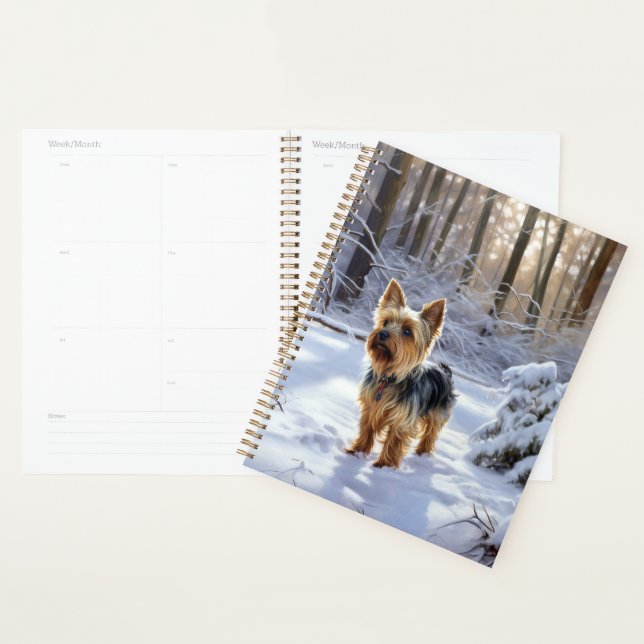 Agenda Yorkshire Terrier Deja que nieve Navidad (Demostración)