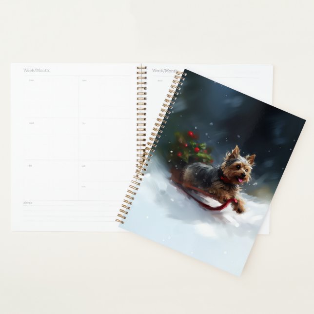Agenda Yorkshire Terrier Navidad nieve invierno (Demostración)
