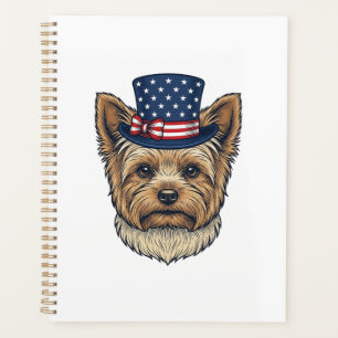 Agenda Yorkshire Terrier Patriótico Vintage