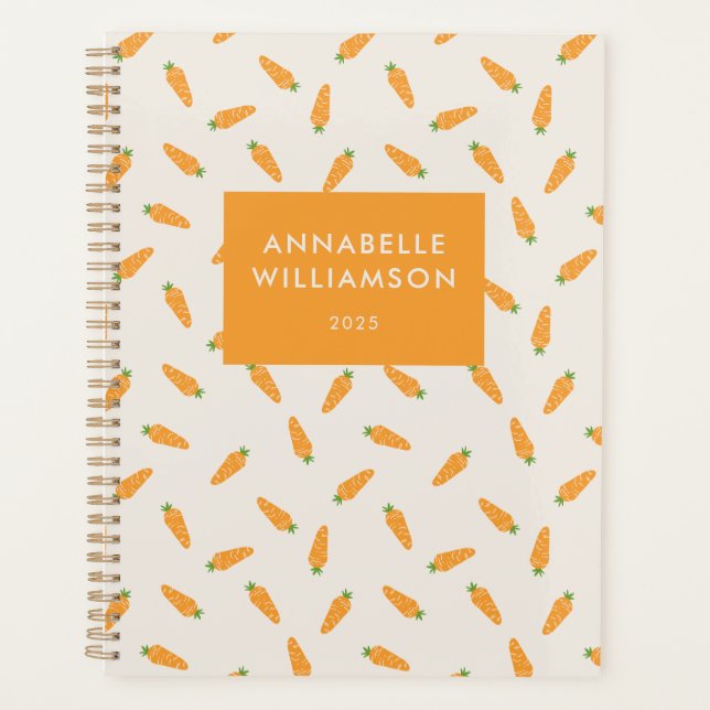 Agenda Zanahorias Verduras personalizadas (Anverso)