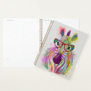 Agenda Zebra Rainbow Splash