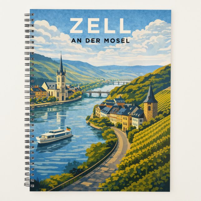 Agenda Zell Germany Vintage Travel Art (Anverso)