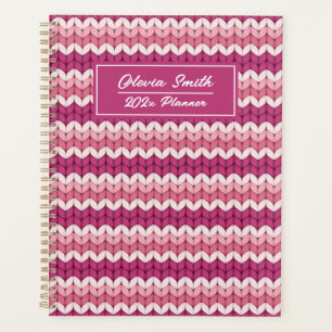Agenda Zig Zag rosa de punto