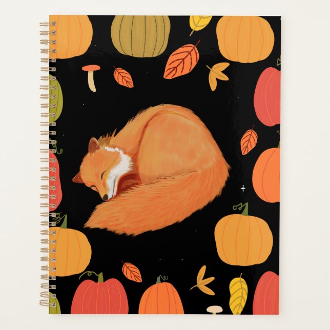 Agenda Zorra de Otoño Durmiendo  (Anverso)