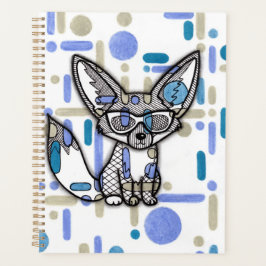 Agenda Zorro Fennec Genial con Gafas de Sol Azul Spi Geom