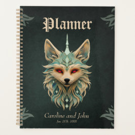 Agenda Zorro místico con ojos rojos perforantes