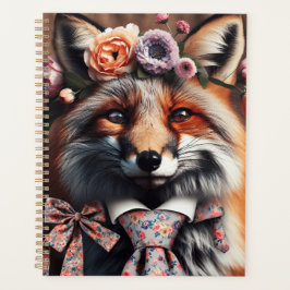 Agenda Zorro salvaje con corbata lindo