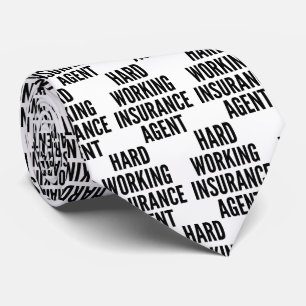 Agente de seguro de trabajo duro, corbata de cuell