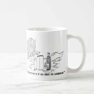 Agente en taza de la obra clásica del cielo